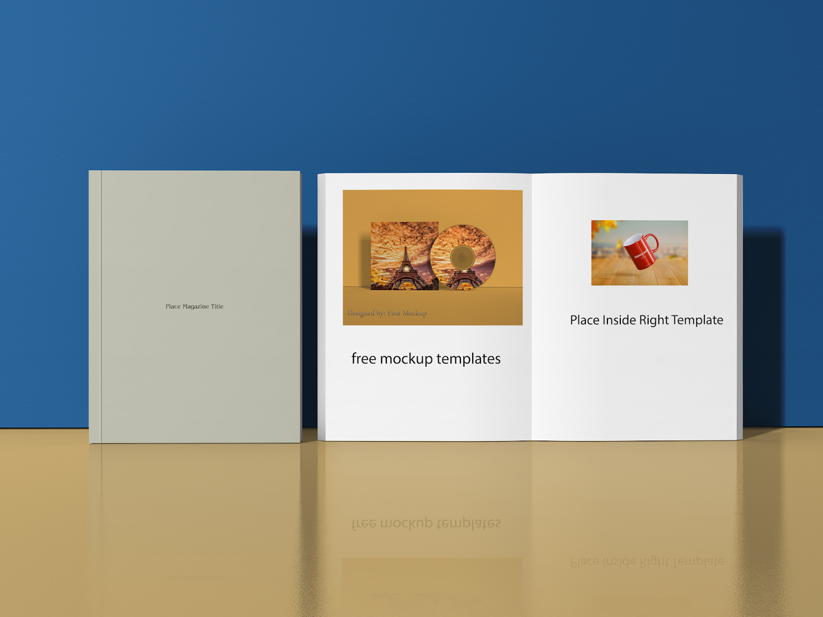 Free Modern Magazine Mockup PSD