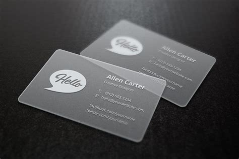 Transparent Business Card Mockup Free&nbsp;Download