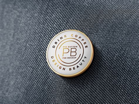 Metal Pin Badge&nbsp;Mockup