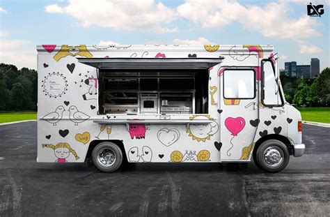 Free Food Truck Photoshop&nbsp;Mockup