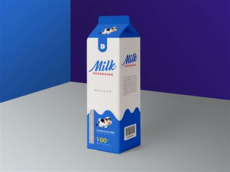 Milk Carton Box&nbsp;Mockup