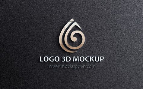 3D Logo Mockup Psd Template&nbsp;Free