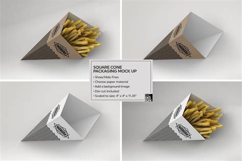 French Fries Cone&nbsp;Mockup