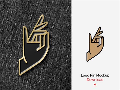 Logo Enamel Pin Mockup&nbsp;Free