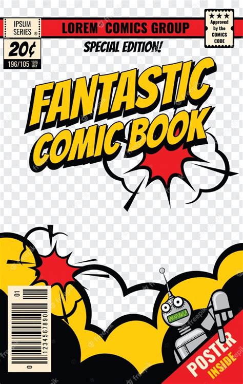 Comic Book Cover Template Psd