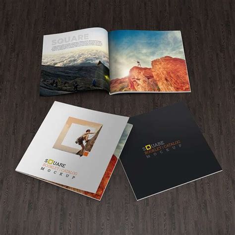 Square Book Page&nbsp;Mockup