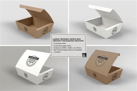 Paper Lunch Box Mockup&nbsp;Free