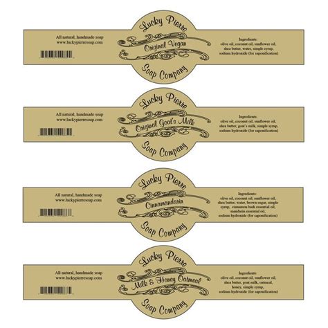 Cigar Band Soap Label Template&nbsp;Free