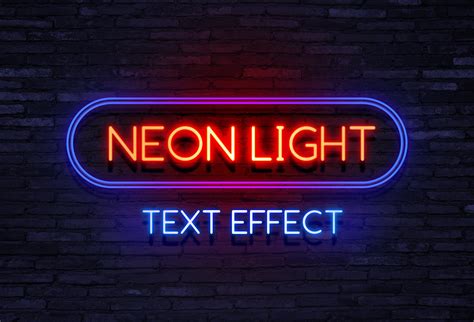 Neon Text Effect Photoshop&nbsp;Template