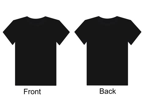 Free T Shirt Template Front And&nbsp;Back